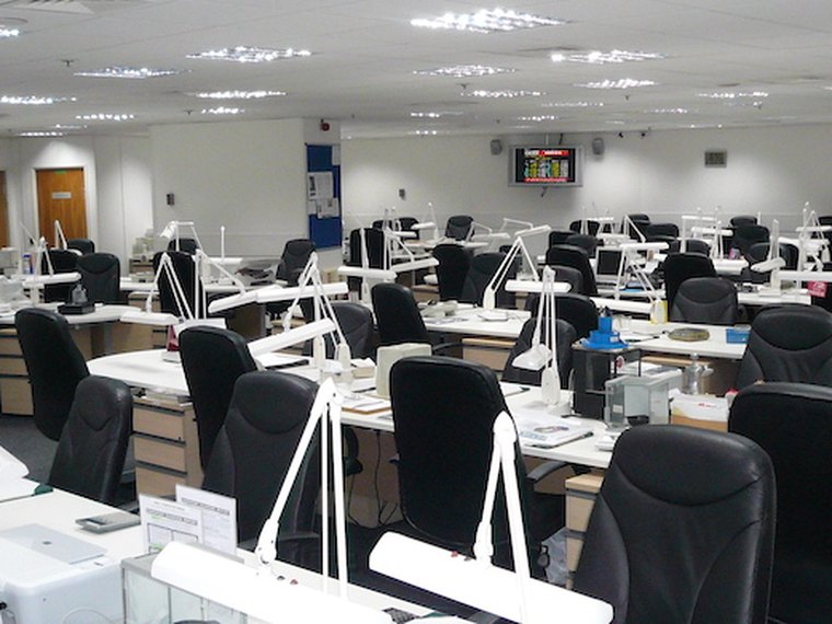 The trading floor at 100 Hatton Garden